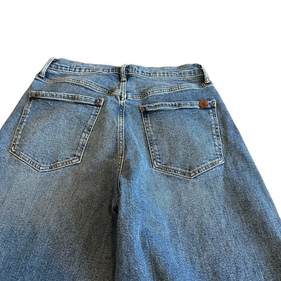 Jessica Simpson Freesia High Rise Wide Leg Jeans Cuff Medium Wash Denim Size 6 - Picture 10 of 13